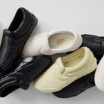 Slip_on w odcieniach czerni, żywicy i ecru