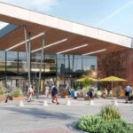 Wizualizacja Designer Outlet Kraków - nowego centrum handlowego, które w maju 2025 otworzy się w Krakowie.